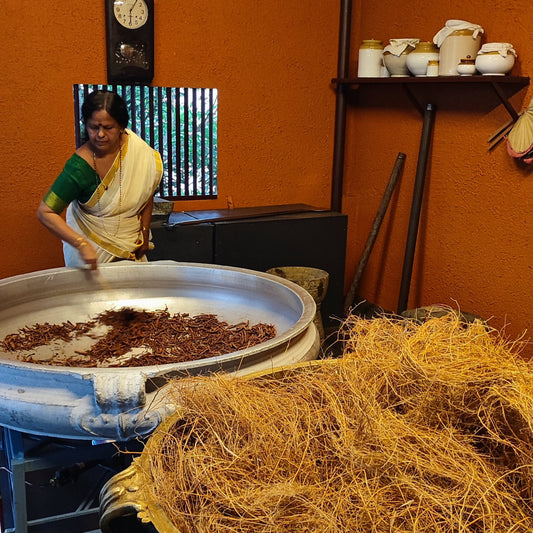 Radha Ma'am preparing Suvarna Facepack